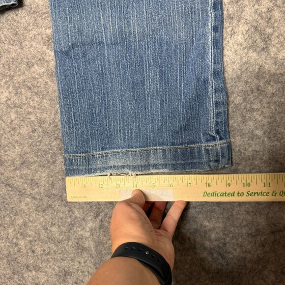 Gap Jeans Womens Size 12 Bootcut Flare Long and Lean Distressed Mid Rise Stretch - Picture 12 of 13
